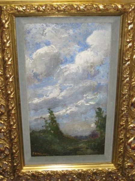 Landscape With Cloudy Sky Oil Painting by Francis Humphry Woolrych