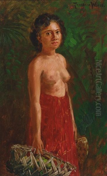 Fruit Seller, Samoa Oil Painting by Theodore Wores