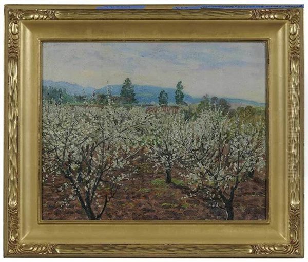 Prune Blossoms Oil Painting by Theodore Wores