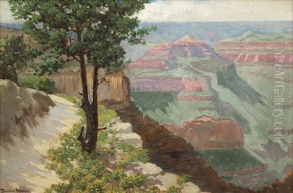 View Of The Grand Canyon Oil Painting by Theodore Wores