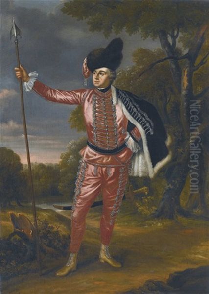 Portrait Of David Garrick As Tancred, In Tancred And Sigismunda Oil Painting by Thomas Worlige