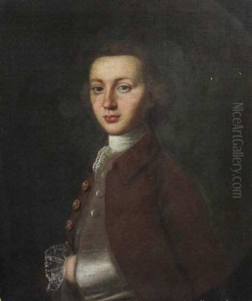 Portrait Of George Husey Oil Painting by Thomas Worlige