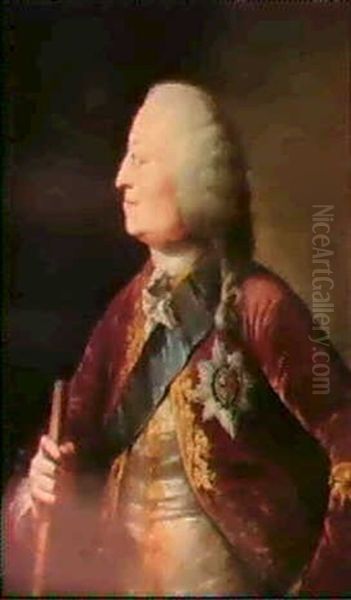 Portrait Of King George Ii Oil Painting by Thomas Worlige