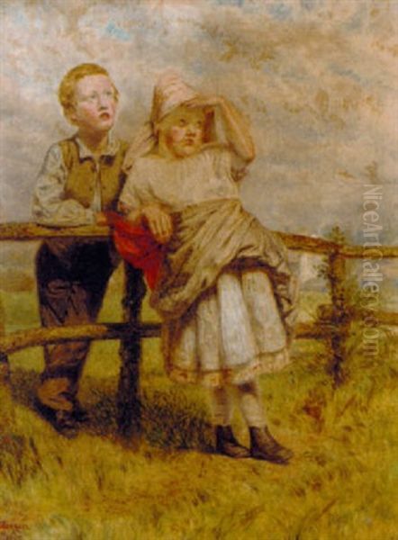 The Lark Oil Painting by Joseph Edward Worrall