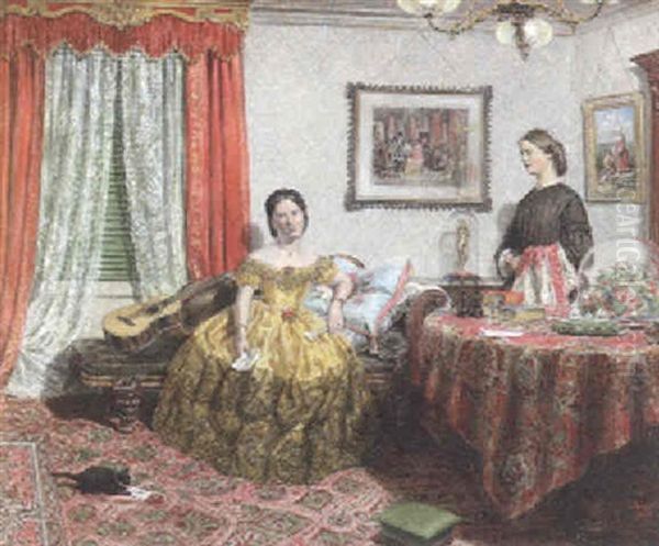 In The Boudoir Oil Painting by Joseph Edward Worrall