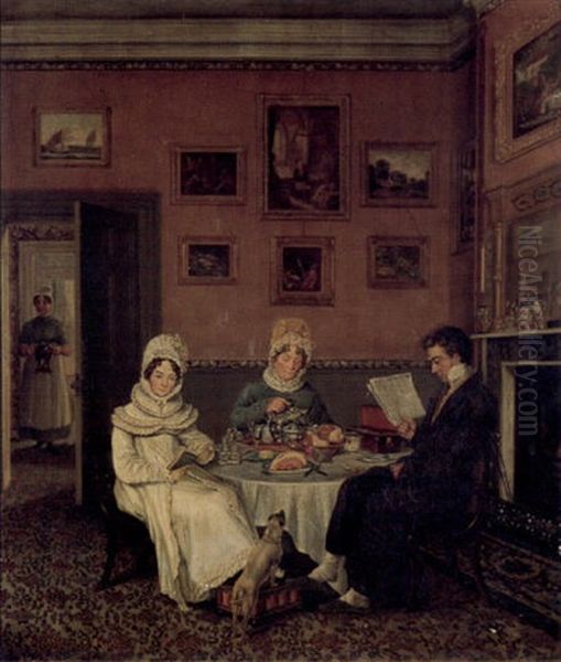 Breakfast Is Served Oil Painting by Abraham Bruiningh van Worrell