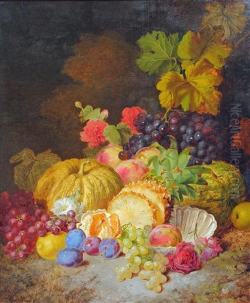 Still Life With Fruit Oil Painting by Thomas Worsey