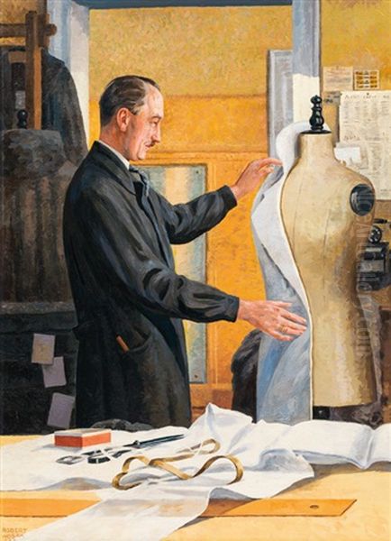 Men's Tailor Oil Painting by Robert Wosak