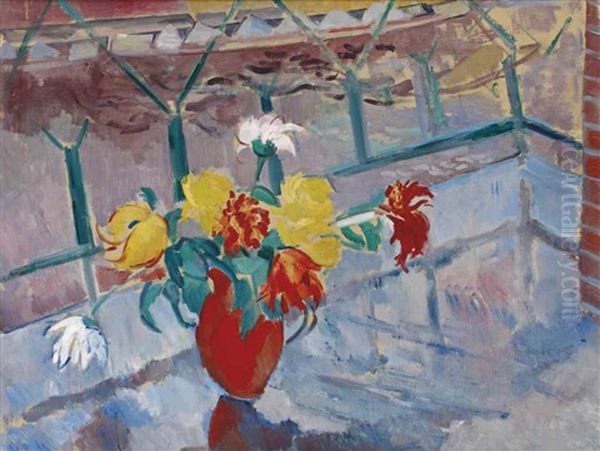 Chrysanthemes Oil Painting by Rik Wouters