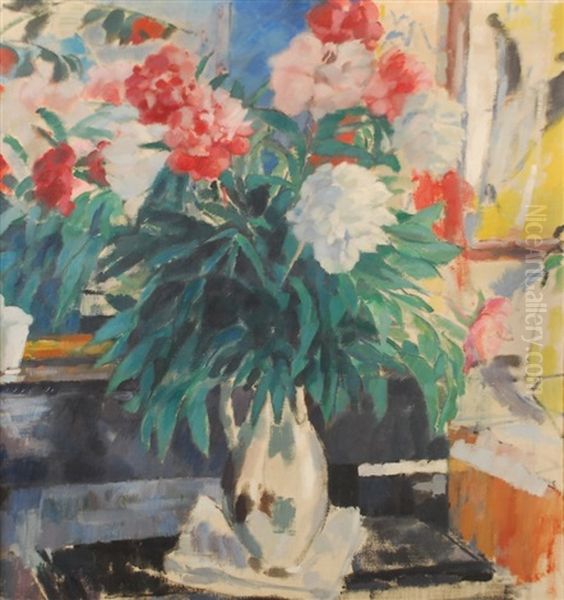 Pivoines Oil Painting by Rik Wouters