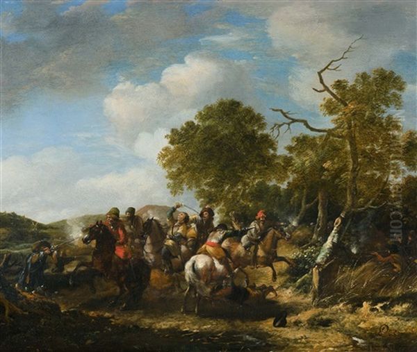 Raububerfall Oil Painting by Pieter Wouwerman