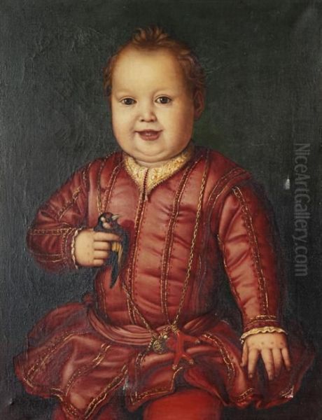 Portrait Of Garcia De Medici Oil Painting by Angelo Bronzino