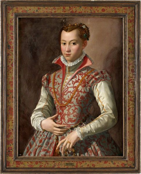 Isabella Av Medici Oil Painting by Angelo Bronzino