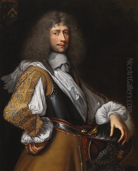 Portrait Of A Nobleman In Armour Oil Painting by John Michael Wright