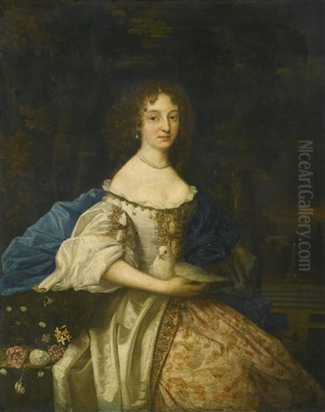 Portrait Of Mary Elizabeth Browne, Lady Teynham Oil Painting by John Michael Wright