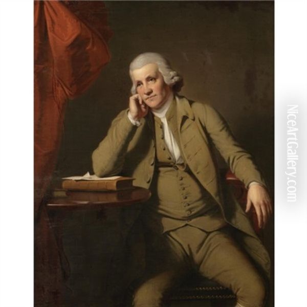 Portrait Of Jebediah Strutt Oil Painting by Joseph Wright