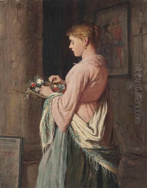 The Flower Seller Oil Painting by Robert W. Wright