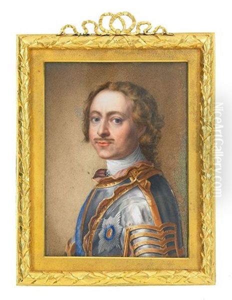 Peter The Great (after Jean-marc Nattier) Oil Painting by Thomas Wright