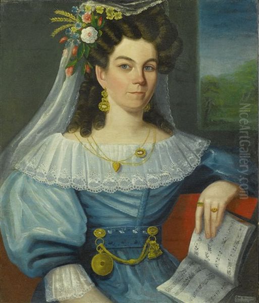 Portrait Of Eliza Jamison Of Virginia Oil Painting by Thomas Jefferson Wright