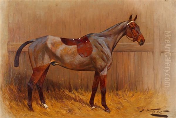 Equestrian Portrait Oil Painting by George Wright