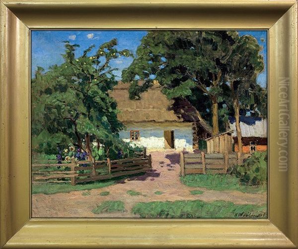 Cottage Oil Painting by Konstantin Haritonov Wroblewsky