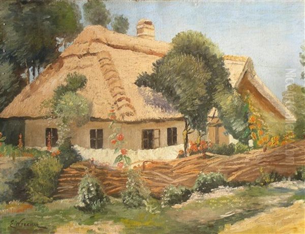 Chata Oil Painting by Eugeniusz Wrzeszcz