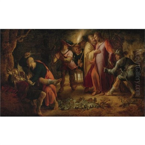 The Betrayal Of Christ Oil Painting by Peter Wtewael