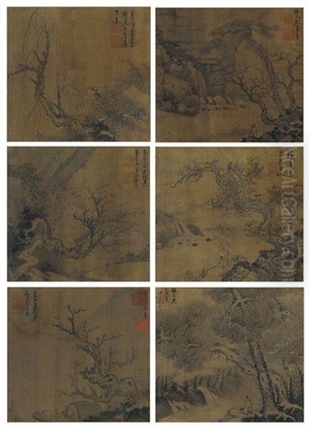 Landscapes (album W/6 Works) by  Wu Zhen