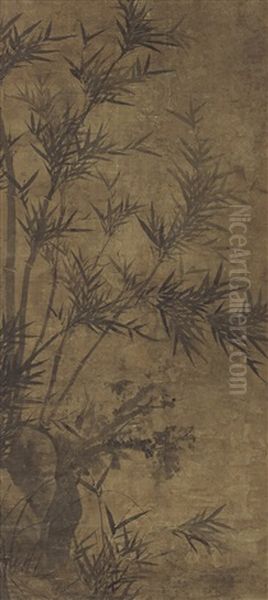 Bamboo Oil Painting by  Wu Zhen