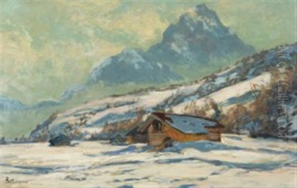 Wetterstein (mittenwald) Oil Painting by Fritz Wucherer