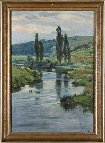 Sommerstimmung Oil Painting by Fritz Wucherer