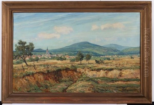 Blick Auf Oberursel Oil Painting by Fritz Wucherer