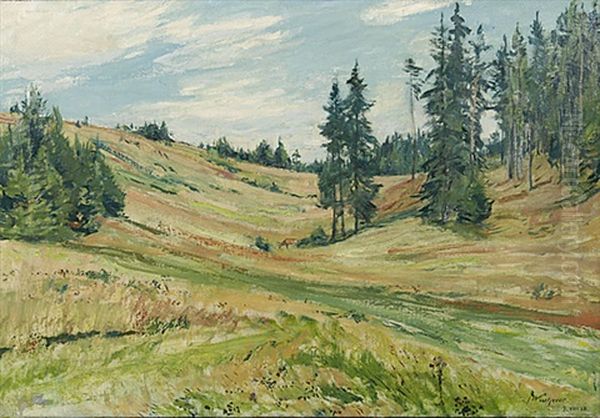 Im Schwarzwald Bei Villingen Oil Painting by Fritz Wucherer