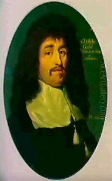 Portraet Af Rentemester, Statholder I                       Kobenhavn Christoffer Gabel (1617-1673) Oil Painting by Abraham Wuchters