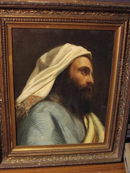 Portrait Of A Middle Eastern Gentleman Oil Painting by Maria Burnham Brook