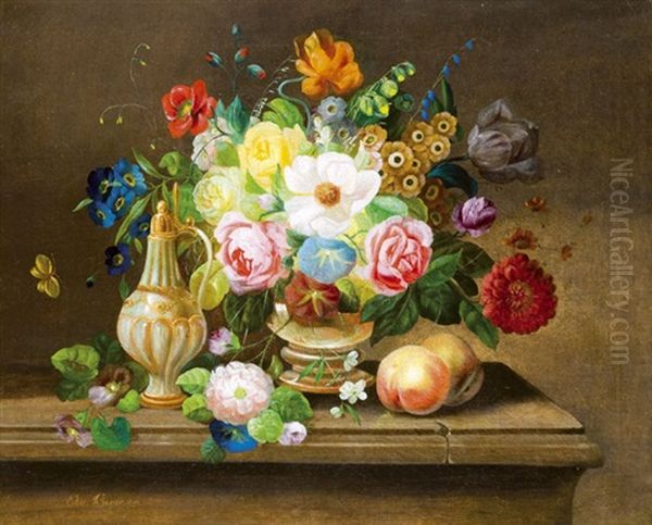 Biedermeier Csendelet Oil Painting by Eduard Wuger