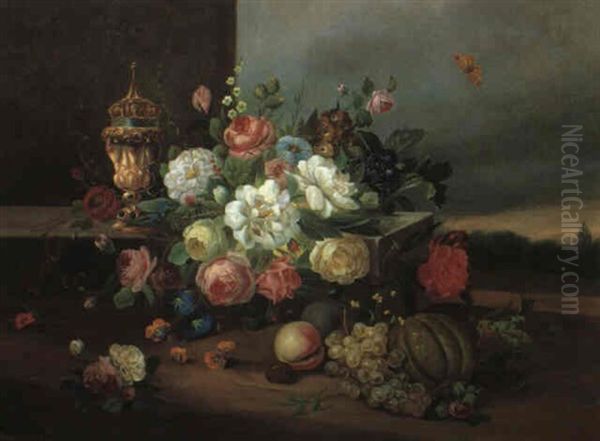 Blumenstilleben Oil Painting by Eduard Wuger