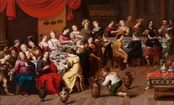 Les Noces De Cana Oil Painting by Franz Wulfhagen