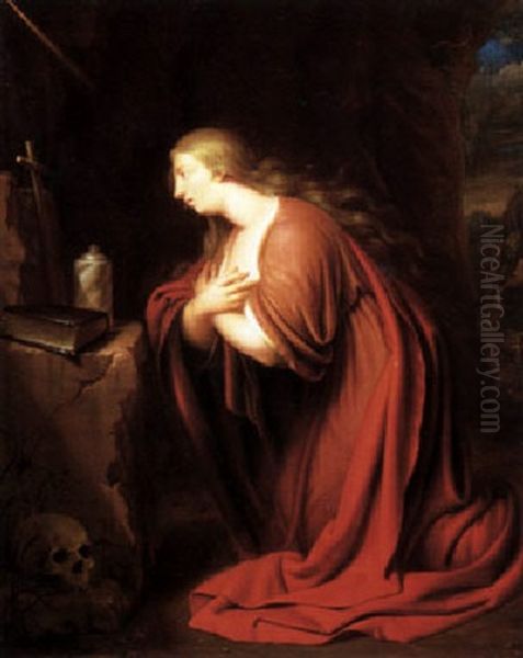 The Penitent Magdalen Oil Painting by Mathijs Wulfraet