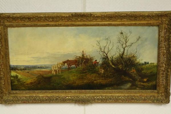 Houthakkers Bij De Knotwilg Oil Painting by Edward Adveno Brooke