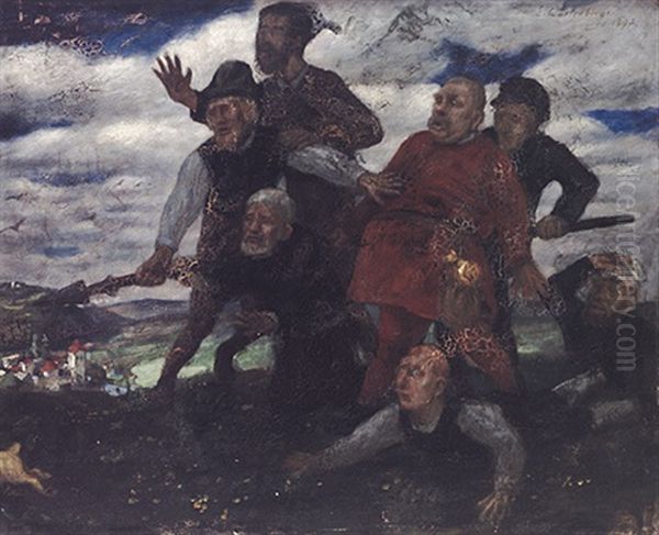 Die Sieben Schwaben Oil Painting by Ernst Wurtenberger