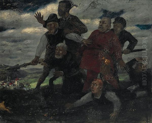 Die Sieben Schwaben Oil Painting by Ernst Wurtenberger