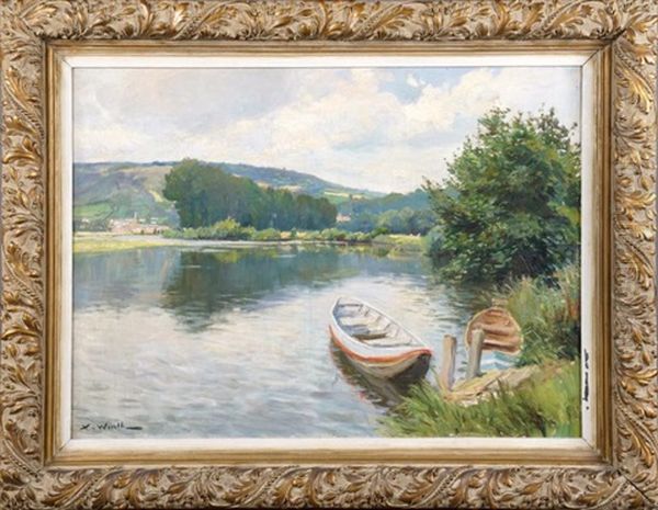 Les Barques Oil Painting by Xavier Wurth