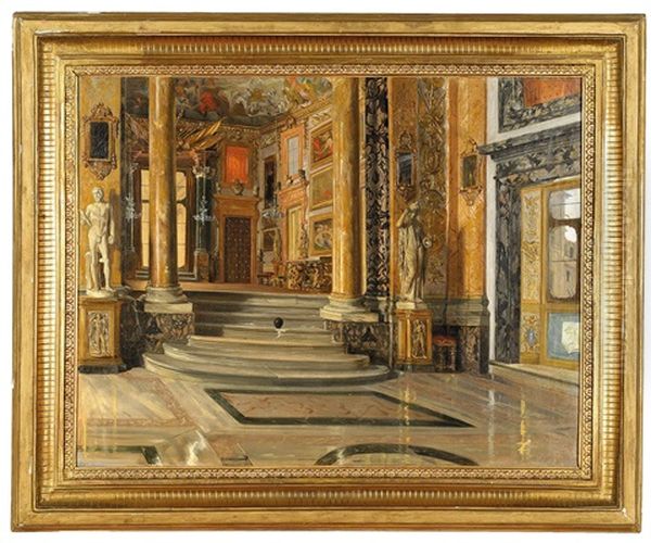 Interior Eines Prunkvollen Palais Oil Painting by Carl Wurzinger