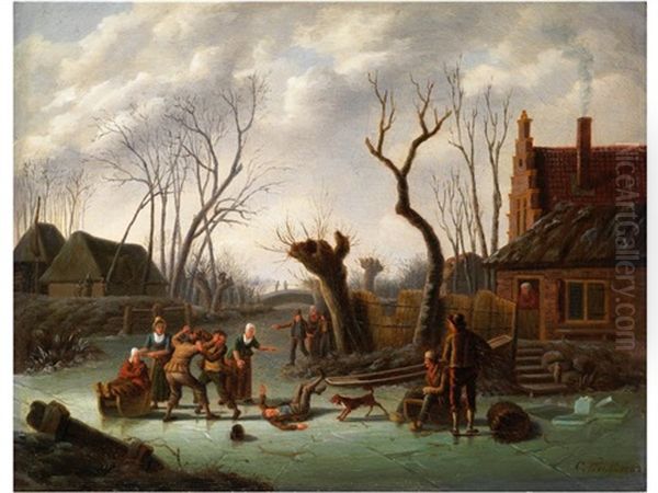 Genreszene Oil Painting by Christopher (Christoffel) Wust