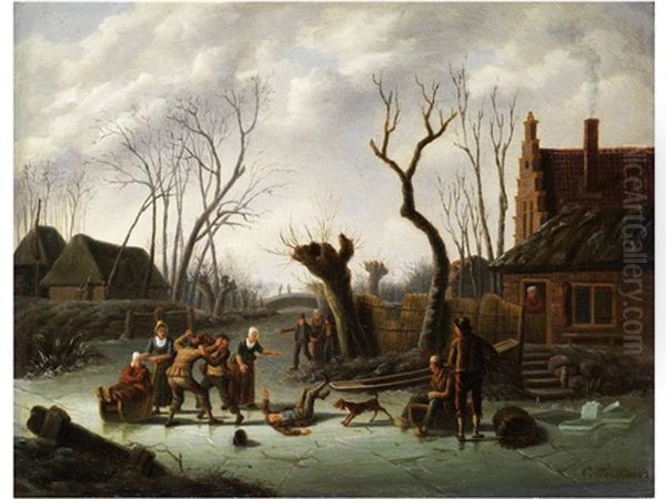 Genreszene Oil Painting by Christopher (Christoffel) Wust