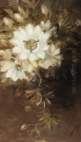 Passiebloem Oil Painting by Anna Maria Wuytiers-Blaauw