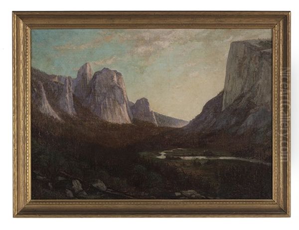 Yosemite Valley Oil Painting by Alexander Helwig Wyant