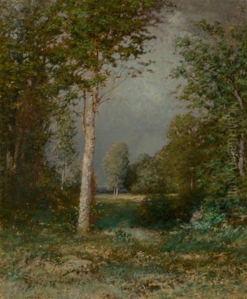 A Forest Glade Oil Painting by Alexander Helwig Wyant