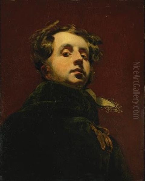 Portrait Of A Young Man Oil Painting by Henry Wyatt